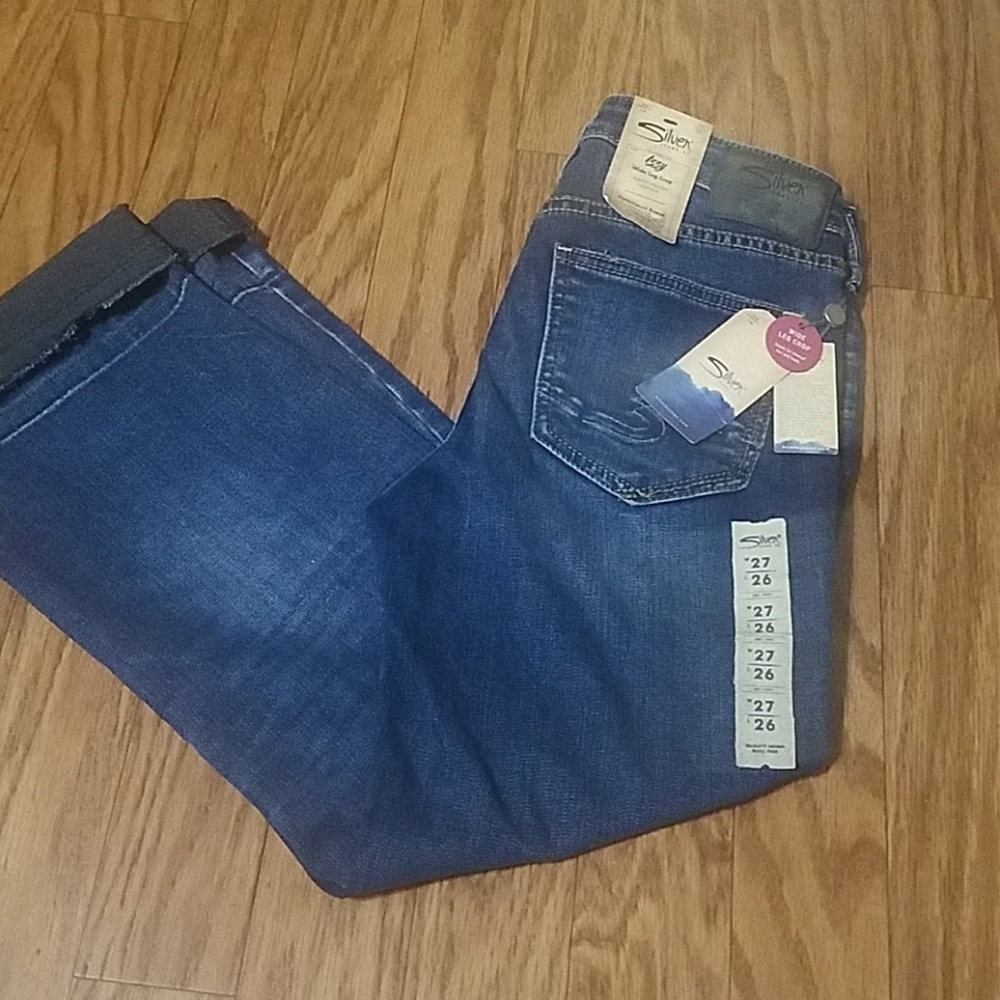 Silver Jeans Co. Wide Leg Crop Jeans